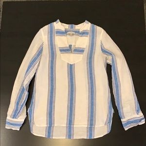 J crew blue and white top. Size 2